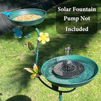 Bird Bath for Outside, 43" Tall Bird Baths and Feeders for Outdoors, Cast Iron Bird Bath and Feeder Combo, Metal Heavy Duty Birdbath Pedestal, Floral Decorative Birdbaths for Outdoor Garden - Image 5