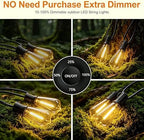 120FT Outdoor String Lights ST38 LED with Remote Waterproof Dimmable - Image 4