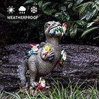 SOWSUN 14" Garden Gnomes Statue Dinosaur Outdoor Decor Gifts for Women - Image 5