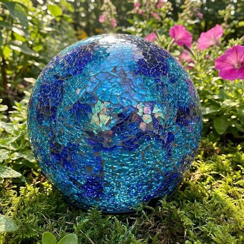 Sunnydaze 10" Mosaic Glass Gazing Ball for Garden, Globe for Outdoor Decor - Image 6