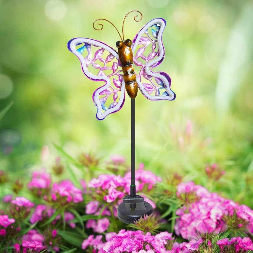 Crosslight Neon Butterfly LED Waterproof Outdoor Garden Stake Light - Decorative Electronic Light Garden Decor for Yard, Lawn, Patio, Deck, Pathway, Pond, Backyard - Image 4