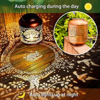 2 Pack Tree of Life Outdoor Solar Hanging Lanterns Waterproof LED Solar Lights Metal Decorative Lantern for Garden, Patio, Courtyard, Backyard, Yard Decor Unique Tree of Life Gifts for Women Gardening - Image 5
