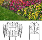 Decorative Garden Fence 19 Pack, 24in(H) x 20ft(L) Animal Barrier Fence, Rustproof Metal Fencing for Yard, Dog Rabbits Wire Section Garden Edging Border for Yard Patio Garden, Arched by Skcoipsra