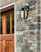 Westinghouse 6696100 One-Light Exterior Wall Lantern, Matte Black Finish on Steel with Clear Curved Glass Panels - Image 4