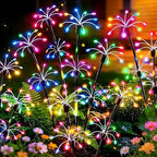 VOOKRY Solar Garden Lights Outdoor, 8 Pack Multicolor Fairy Firework Lights by VOOKRY