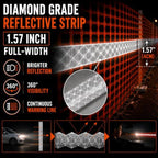 Reflective Plastic Mesh Fence, Night Visible Barrier with Zip Ties, Orange - Image 4