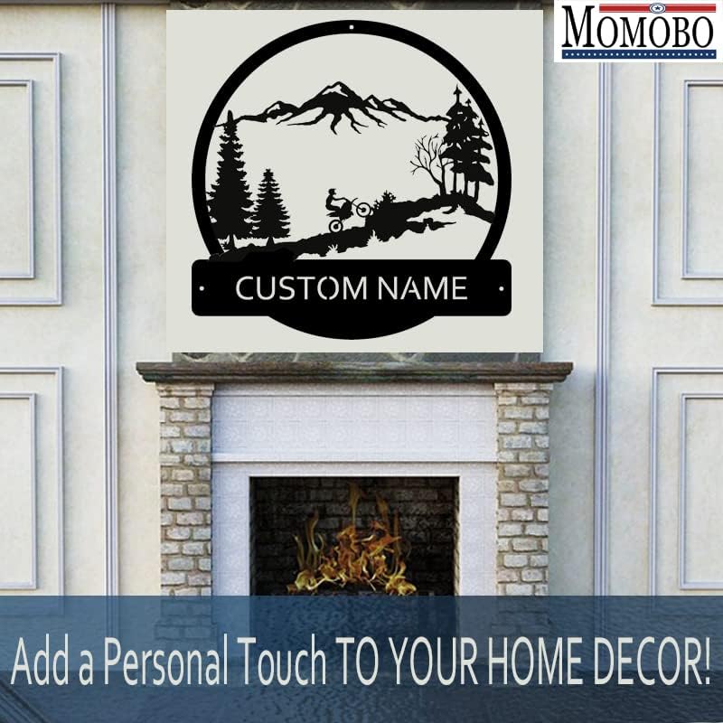 Mountain and Motorcycle Custom Name Sign Metal Wall Art Personalized Last Name Plaque Outdoor Metal Wall Art Personalized Gift for Wedding/Housewarming - Image 7