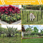Blingluck Decorative Garden Fence, 17in(H) x 10.8ft(L), with Ground Stake - Image 5