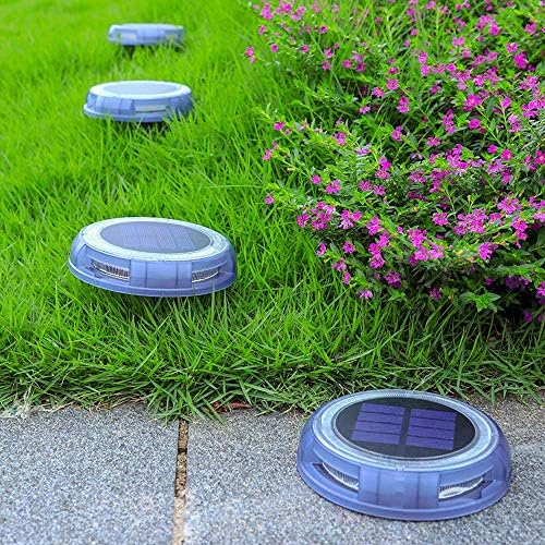 Solar Ground Lights, 12 Lamp Beads Led Solar Garden Lights Outdoor Waterproof for Landscape Lighting Lawn Pathway Yard Driveway In-Ground Disk Buried Lights,White Light - Image 5