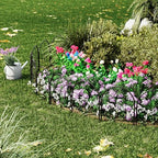 Garvee Decorative Garden Fence Panels 8-Pack, 20"x26" Black Metal Arched Border for Flower Bed Edging, Rustproof No-Dig Animal Barrier for Dogs, Rabbits, Patio & Yard Outdoor Decor - Image 7