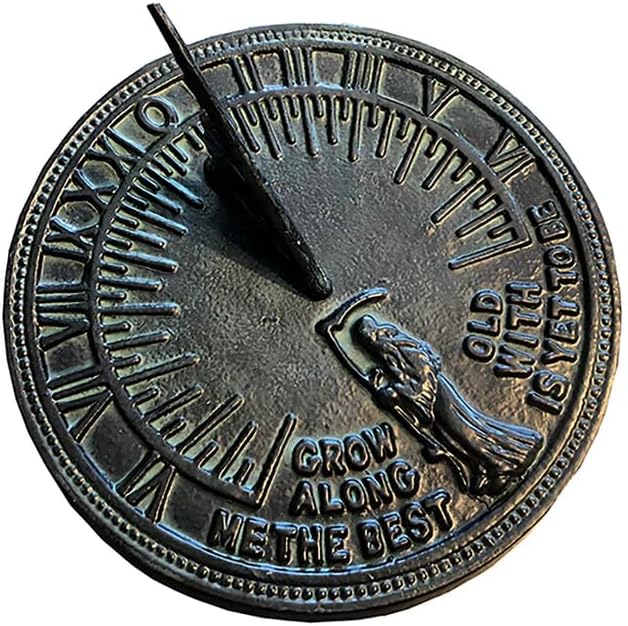 ARTIZANSTORE Cast Iron with Verdigris Finish,Sundial 8" inches Home and Office Decor for Gifts (Father Time Sundial) by AS