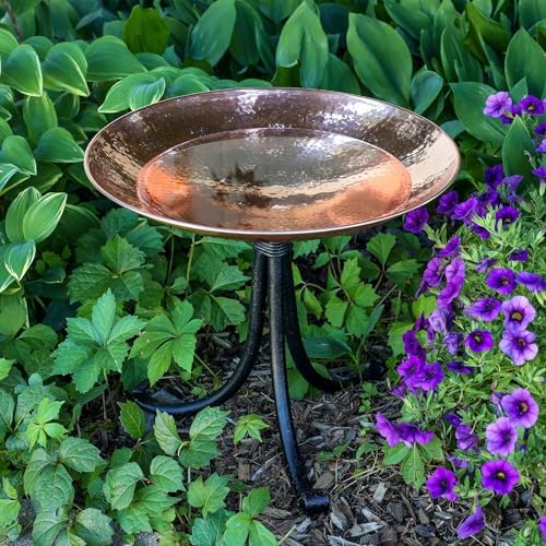 Achla Designs Polished Copper Birdbath- Tripod Stand - Image 5