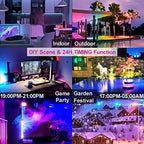 LED Flood Light Outdoor 800W Equivalent Bluetooth Smart Color Change Landscape Lighting DIY-Scene+RGB Colors+Warm White 2700K - APP & Group Control & Timing,IP66 Waterproof US 3-Plug Up Light 4Pack - Image 4
