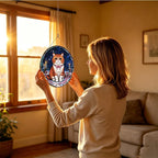 Stained Glass Window Hanging Exotic Cat Suncatcher Gifts for Sister 11.8" - Image 4