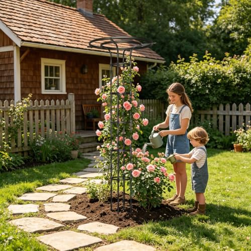 Garden Trellis for Climbing Plants Outdoor,84.6" Tall Umbrella Trellis - Image 3