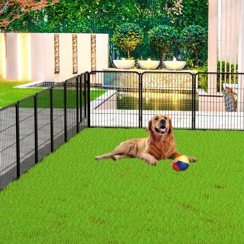 Decorative Garden Fence 12 Pack for Dogs 32in (H) x 28ft (L) with Lock,Metal Wire Fencing Border Animal Barrier,Flower Bed Border for Landscape Patio Yard Outdoor - Image 2