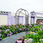 Metal Pergola Arbor, 100" H x 45" W Garden Arch Archway for Wedding Ceremony Party Curved Iron Plants Trellis Stand Use for Outdoor Garden Climbing Plants - Image 6