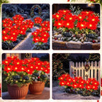 8 Packs Solar Christmas Flower Lights 27.56'' Garden Decor - Image 7