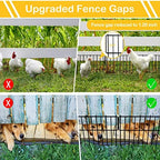 Animal Barrier Fence, 19 Pcs 12In(H) x 20.5Ft(L) Upgrade 1.26 in Gap Decorative Fences No Dig Fence for Rabbit and Dog, Rustproof Metal Wire Garden Fence Border for Garden Patio Landscaping - Image 2