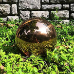 12inch Diameter Rose Gold Gazing Ball,Rose Gold Stainless Steel Polished Reflective Smooth Garden Sphere Globe Mirror,Colorful and Shiny Addition to Any Garden or Home - Image 5