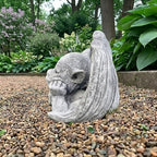OLOMA Sleeping Winged Gargoyle Cement Sculpture Fantasy Gothic Garden Statue Mythical Creature Concrete Lawn Ornament Handcrafted Outdoor Decor Yard Art Garden Stone Weather Proof Figure - Image 5