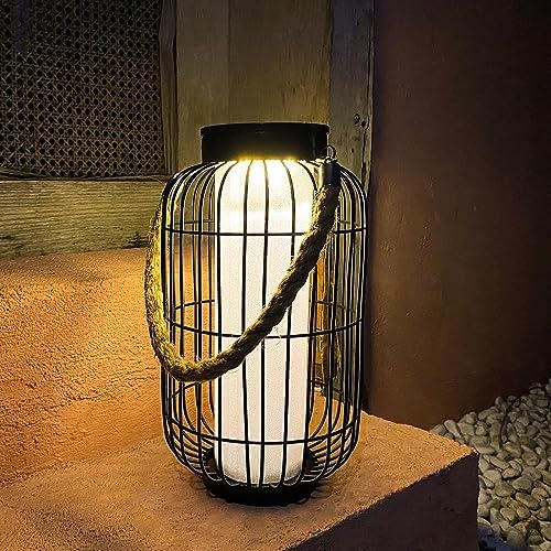 Large Solar Lanterns Outdoor Waterproof, Hanging Solar Powered Lantern by baterysu