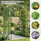 Garvee Metal Garden Arch Trellis, 7.5 Ft Black - Image 3