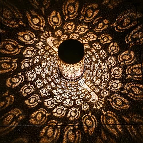 Peacock Solar Lanterns Outdoor Waterproof Hanging Solar Lights Peacock Gifts for Women Men Metal Decorative LED Lanterns for Yard, Patio, Lawn, Tabletop, Pathway, Landscape, Garden Decor - Image 2