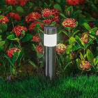 SUNWIND Solar Bollard Lights Outdoor - 6 Pack Stainless Steel Warm White LED Landscape Lights Waterproof Decorative Lighting for Backyard Lawn Patio - Image 6