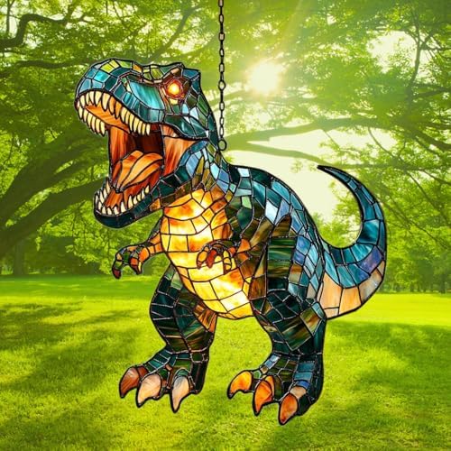 Fierce T-rex Acrylic Suncatcher - Image 3
