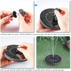 Drumstone    Solar Bird Bath Fountain, Fountain Free Standing Floating Solar Powered Water Fountain Pump for Bird Bath, Garden, Pond, Pool, Outdoor - Image 4