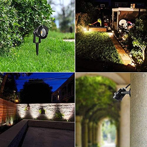 Romwish 10W Landscape Lighting, 120V Plug-in Outdoor Spotlights, 6 Pack - Image 6