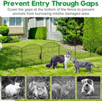 Decorative Garden Fence 32in (H) x22ft (L),Arched Metal No Dig - Image 5
