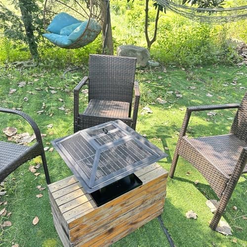 Square Fire Pit, 19×19×15 Inch Stainless Steel Smokeless firepit Outdoor | Wood/Charcoal/Pellet Fuel, Medium Sized Outdoor Wood Burning fire pits, for 2-4 People - Image 6