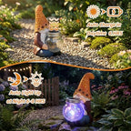 Lyeasw Solar Gnome Decor with Honeycomb Lantern, Outdoor Garden Decor - Image 6