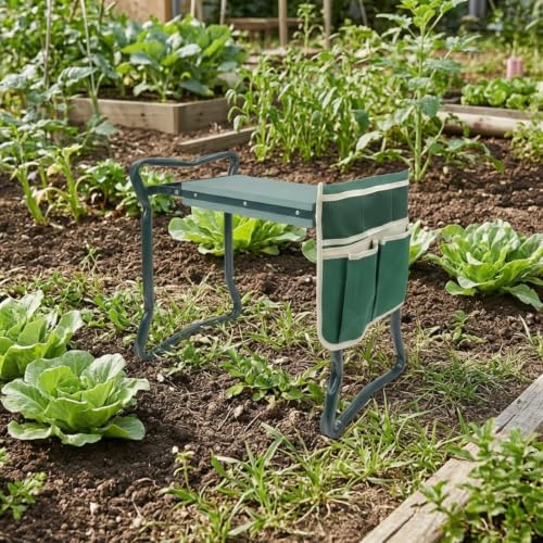 Heavy Duty Garden Kneeler and Seat | Garden Kneeler with Tool Pouch, Multifunctional, for Planting, Gardeners, Large Cloth Bag - Image 5
