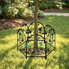 4 Pack Hummingbird Decorative Garden Fence Metal Hummingbird Design Metal Arch Garden Fence Border for Yard Patio Flower Bed Lawn Outdoor Landscape Decoration Animal Barrier Fence for Garden - Image 4