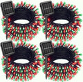 4 Pack Solar Christmas Lights Outdoor Waterproof, 132FT 400LED Solar String Lights Green Wire Fairy Lights, Solar Twinkle Lights with 8 Lighting Modes for Xmas Garden Decorations (Red&Green) by Unknown