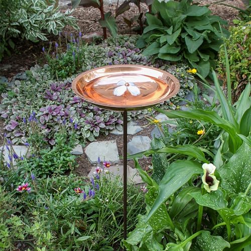 Achla Designs Dogwood Copper Birdbath with Stake - Image 4