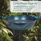 3" Deep Metal Bird Bath for Outside,Garden Freestanding Birdfeeder - Image 3