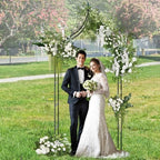 Giantex Metal Garden Arch Trellis, 9.5 FT Wedding Arbor for Ceremony - Image 2
