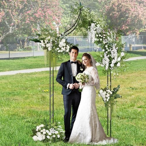 Giantex Metal Garden Arch Trellis, 9.5 FT Wedding Arbor for Ceremony - Image 2