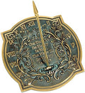 NauticalMart Happiness Sundial, Solid Brass with Verdigris Highlights, 10-Inch Diameter by NauticalMart