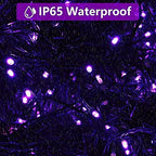 YIQU 2 Pack 144 FT 400 LED Solar Halloween Lights String Outdoor Purple - Image 6