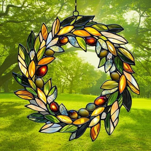 Mistletoe Wreath Acrylic Suncatcher - Image 3