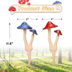 Ceramic Mushroom Garden Stake, Outdoor Mushroom Statue for Yard Decor - Image 2