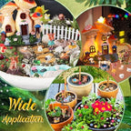 HyDren 100 Pcs Mushroom House Fairies Miniatures Figures Garden Accessories - Image 6
