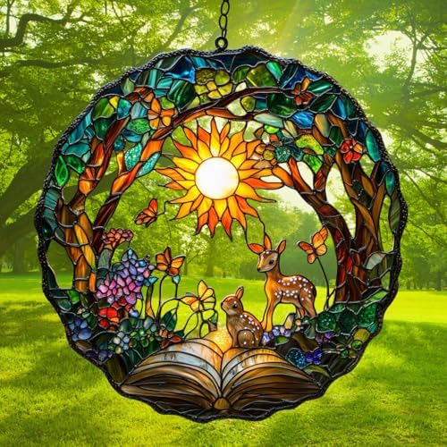 Books in Forest Acrylic Suncatcher - Image 3