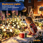 Solar Garden Lights Outdoor, 4Pack Solar Lights Garden Decor, Swaying Mushroom Lights Waterproof for Yard, Patio,Pathway Christmas Decoration,Gifts for Mom(Warm White) - Image 3