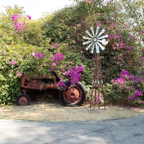 Alpine Corporation JUM264 Garden Metal Kinetic Windmill, 101 Inch Tall, Multi-Color - Image 2